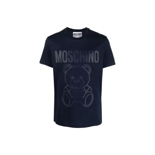 MOSCHINO Мужские синие футболки