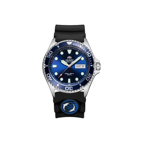 ORIENT Автоматический Механический Механизм Часы Мужские Синий Циферблат FAA02008D9