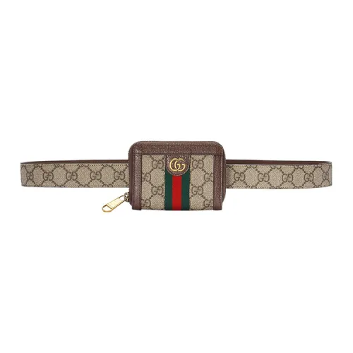 GUCCI Ophidia Холст Одно Плечо Через Плечо Бананка Мужской Бежевый Эбеновый