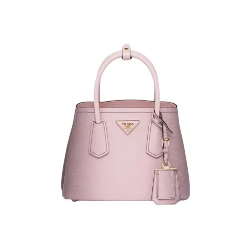 PRADA Двойная кожа сумка-тоут сумка для покупок мини-сумка женская розовая