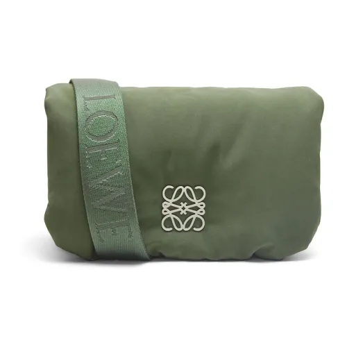 LOEWE Goya Нейлон Сумка через плечо Сумка на плечо Женская Хаки Зеленая