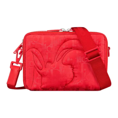 DIOR Сумка через плечо из кожи унисекс красная