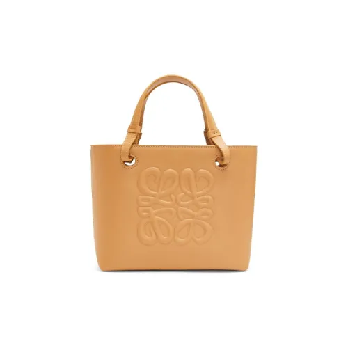 LOEWE Совместное издание Anagram Телячья кожа Тоут Сумка Сумка для покупок Сумка через плечо Сумка Мини Женская Коричневая