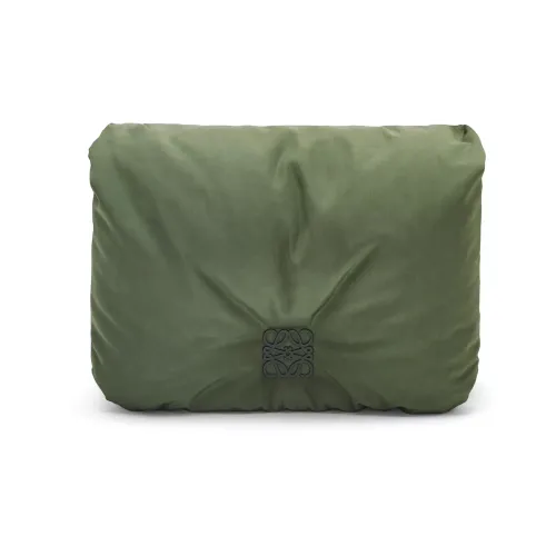 LOEWE Goya Нейлон с коровьей кожей Курьерская сумка Сумка через плечо Сумка на плечо Женская Хаки зеленый