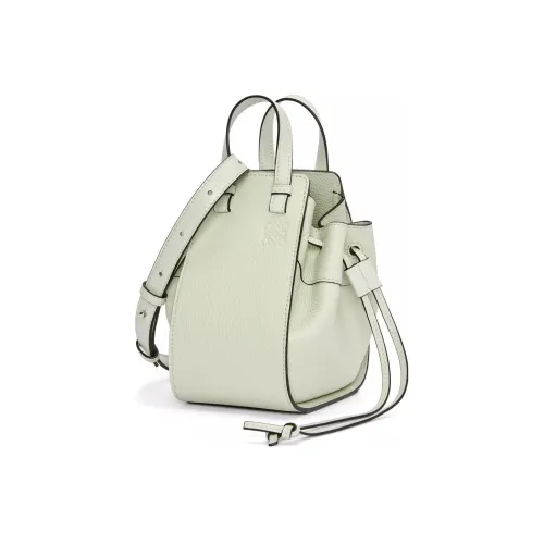 LOEWE Hammock Рельефная Телячья Кожа Сумка через плечо Сумка Мини Женская Светлый Селадон