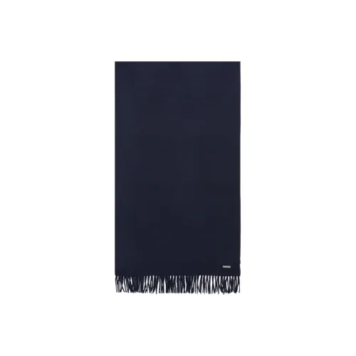 Loro Piana Шарфы из верблюжьей шерсти, вязаные, темно-синие, мужские