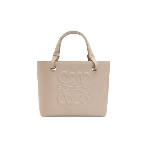 LOEWE Anagram Телячья кожа Тоут Сумка Сумка для покупок Сумка Мини Женская Светлая Овсяная