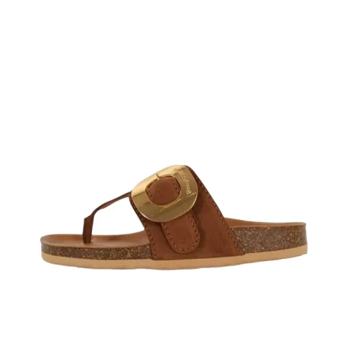 See By Chloe Резиновая подошва Шлепанцы Женские Коричневый