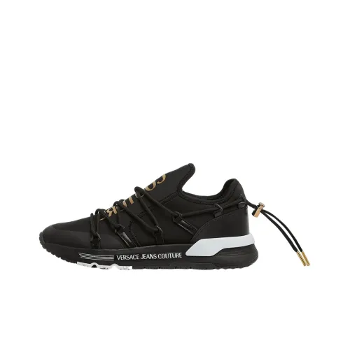 VERSACE JEANS Dynamic Амортизация Низкий Топ Повседневная Обувь Мужская Черное Золото