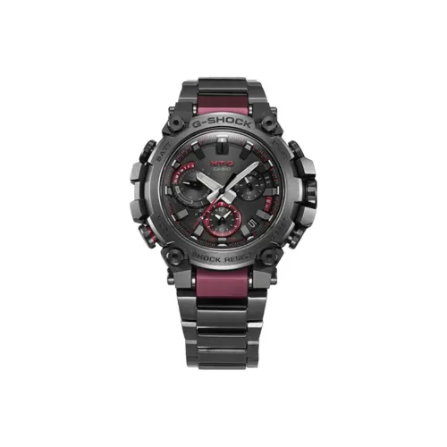 Г Shock MTG Series Солнечный Кварцевый Механизм Нержавеющая Сталь Ремешок Часы Мужские Черный Циферблат