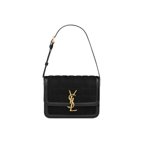SAINT LAURENT Solferino Замша Телячья кожа Tofu Сумка через плечо Сумка на плечо Сумка через плечо Женская Черная