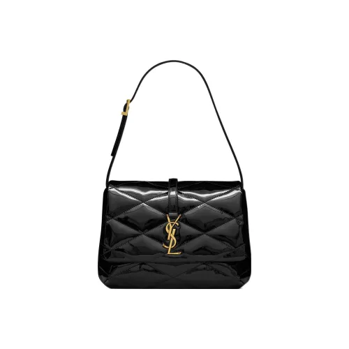 SAINT LAURENT Лакированная кожа Сумка через плечо Сумка Женская Черная