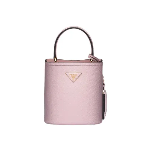 PRADA Panier Кожа Сумка через плечо Сумка Маленькая Женская Розовая