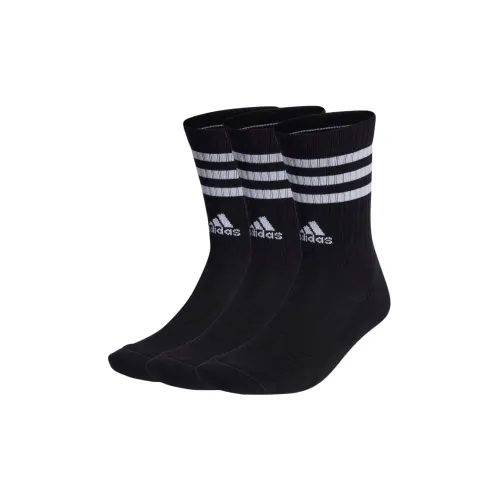 Adidas 3 шт Черные Унисекс MID Носки до икры