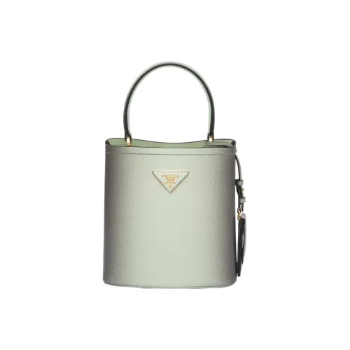 PRADA Panier Кожа Сумка через плечо Сумка Маленькая Женская Градиент Зеленый
