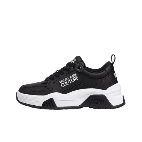 VERSACE JEANS Stargaze Амортизация Низкий Топ Повседневная Обувь Женская Черный Белый