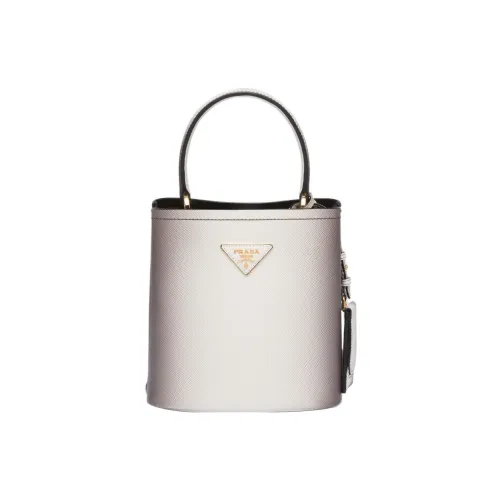 PRADA Panier Сумка через плечо из кожи маленькая сумка для женщин градиент белый