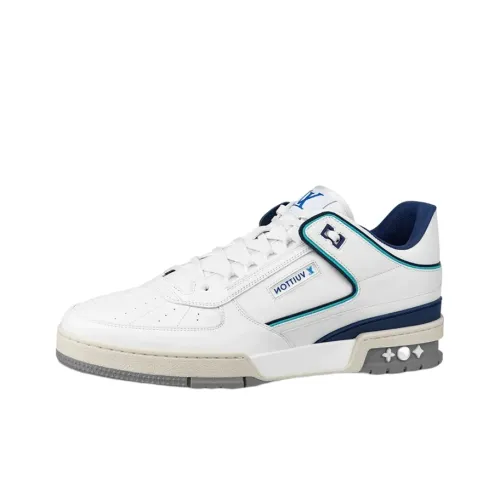 LOUIS VUITTON Низкий топ стильные скейтбординги мужские белый синий