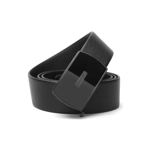 ELLE HOMME Ремни из коровьей кожи, черные, мужские