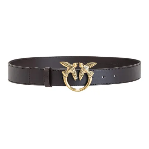 PINKO Мода Индивидуальный Плавный Застежка Ремень Женский Темно-Коричневый Ширина 3 см