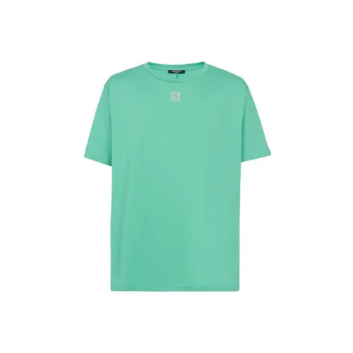 BALMAIN Мятно-зеленая мужская футболка T-рубашка