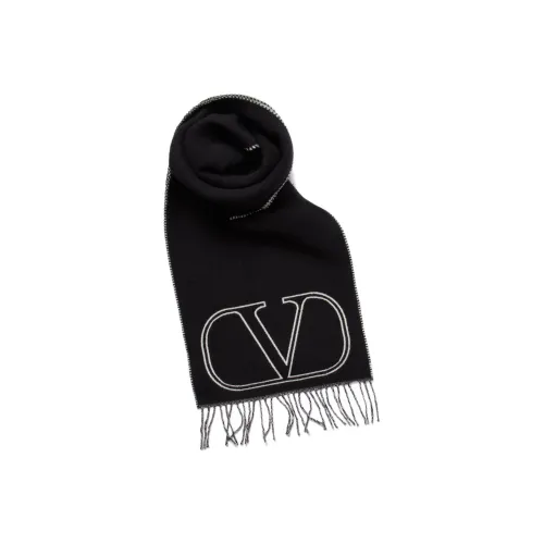 Valentino Cotton Knit Шарфы Мужской Черный