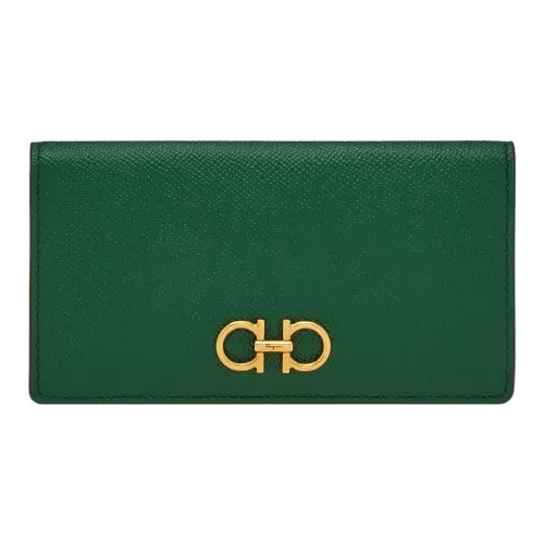Ferragamo Gancini Коровья кожа Кошелек Женские Темный Ярко-зеленый