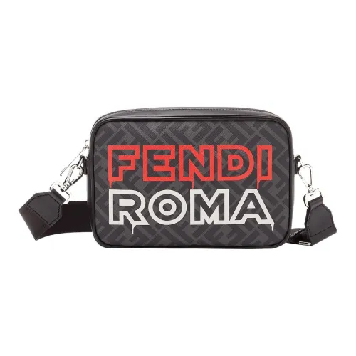 FENDI Телячья кожа Camera Сумка Сумка через плечо Мужская Серый