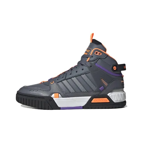 ADIDAS NEO D PAD MID Противоскользящие устойчивые к истиранию MID Топ Скейтборд Кроссовки Унисекс Серый Оранжевый