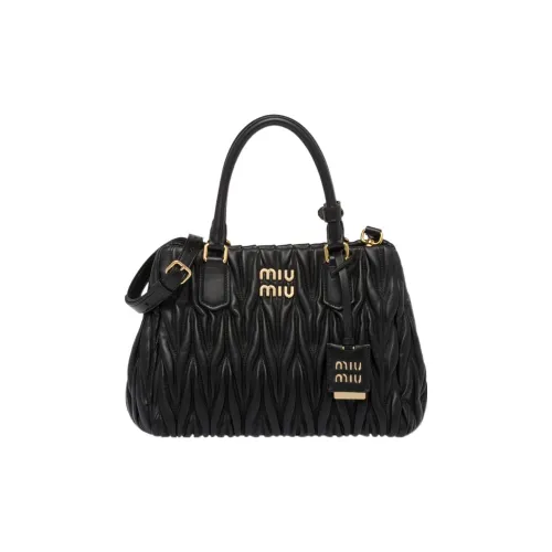 MIU MIU Напповая кожа сумка через плечо сумка женская черная