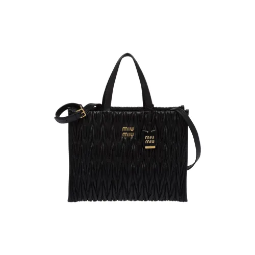 MIU MIU Sheepskin Сумка через плечо Сумка Большая Женская Черная