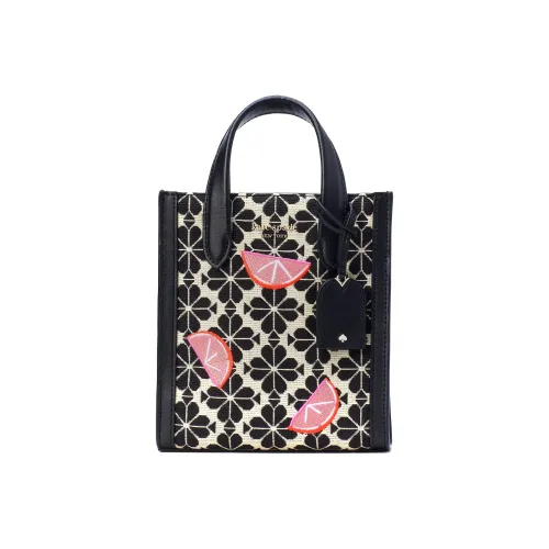 Kate Spade Цветочный дизайн Ткань с Спилок коровьей кожи Сумка через плечо Сумка Мини Женская Черная