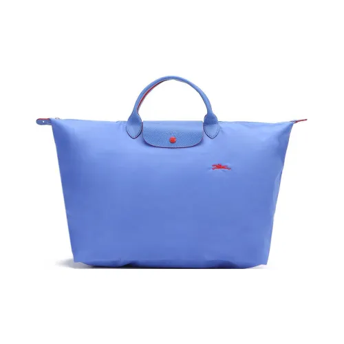 LONGCHAMP Le Pliage Корова Кожа Комбинированная Пельменная Сумка Путешественная Сумка Большая Женская Синие Фиолетовые