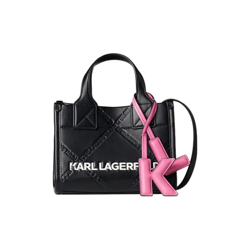 Karl Lagerfeld Полиуретан Тоут Сумка Сумка для покупок Сумка через плечо Сумка Маленькая Женская Черная