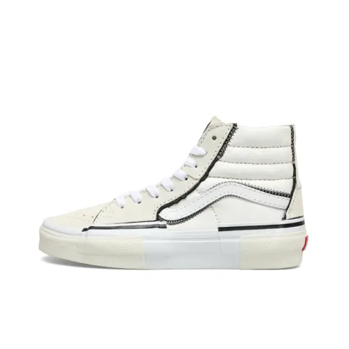 VANS SK8 Reconstruct High Топ Скейтборд Кроссовки Унисекс Белый