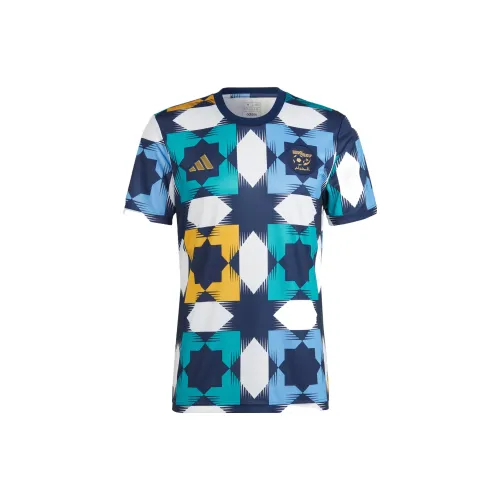 Adidas Blue Men's T-Shirts Adidas Синий Мужской Т-Ширт