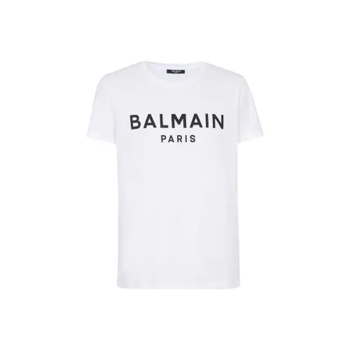 BALMAIN Белая Мужская T-рубашка
