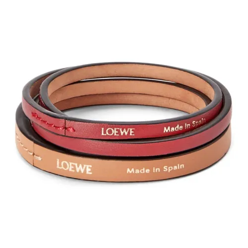 LOEWE Телячья кожа Нарукавные повязки Красный/Коричневый Женские