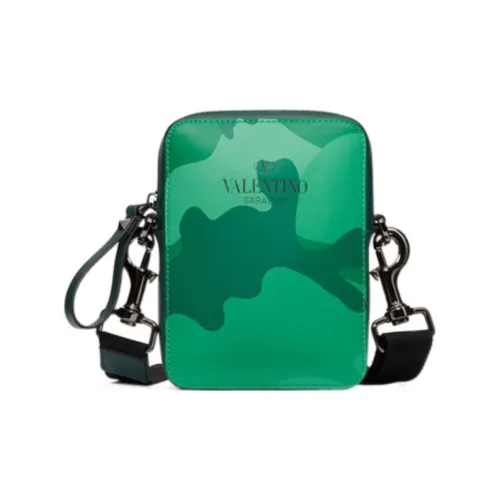 Valentino Сумка через плечо из коровьей кожи мужская зеленая