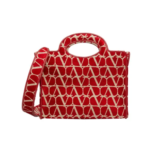 Valentino Ткань Тоут Сумка Сумка для покупок Маленькая Сумка Женская Красная