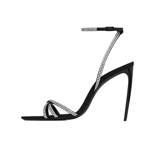 SAINT LAURENT AVA One Ремешок Сандалии 10,5 см Женские Черные