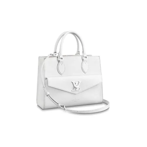 LOUIS VUITTON Soft с рельефной текстурой Телячья кожа Тоут Сумка Маленькая Женская Белая