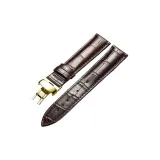 Золотая пряжка - коричневая кожа с коричневой строчкой