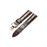 Пряжка розового золота - Коричневая кожа с коричневой строчкой