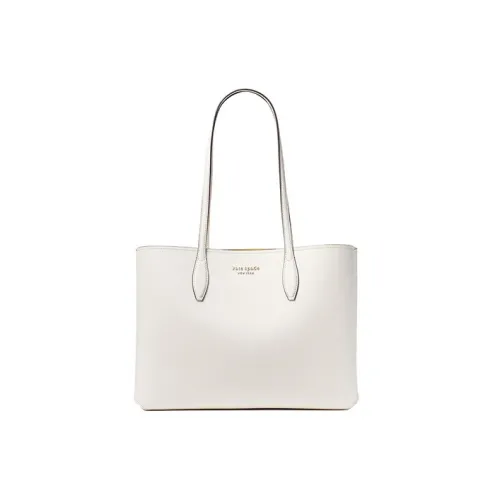 Kate Spade All Day Крестообразная текстура Кожа Тоут Сумка Сумка для покупок Сумка Сумка через плечо Большая Женская Белая