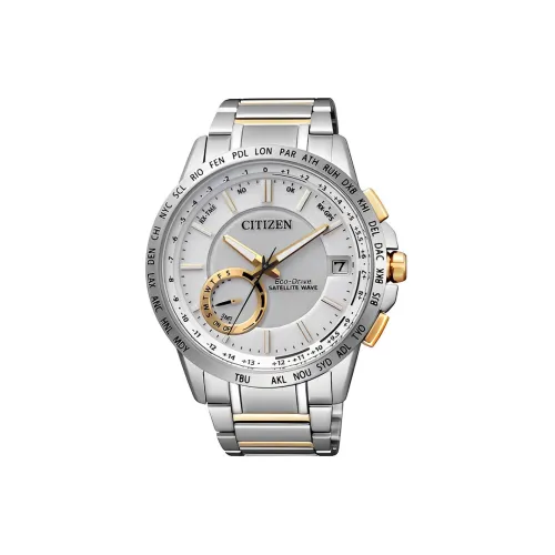 CITIZEN Light Energy Satellite Synchronized Watch Series Светильник Кварцевый механизм Часы Мужские Белый циферблат