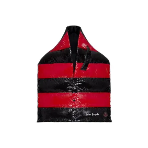 Moncler Нейлон Вязаные Шарфы Черный Красный Мужской