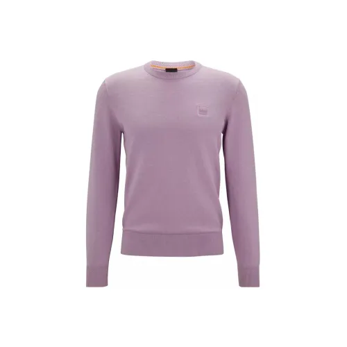 Hugo Boss Фиолетовый Мужской Кашемировый Свитер