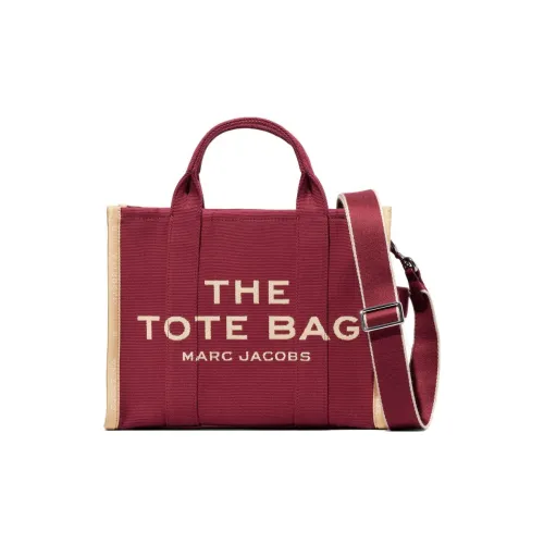 MARC JACOBS Жаккардовая ткань Тоут Сумка Сумка для покупок Сумка через плечо Сумка среднего размера Женская Бургунди и Красная