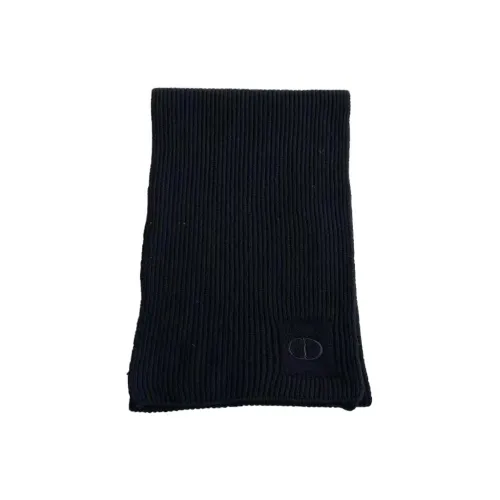 DIOR Кашемир Вязаные шарфы Черный Унисекс
